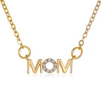 Mother's Day Necklace Simple Wild English Alphabet Necklace Mom Pendant Clavicle Chain Creative Holiday Gift Wholesale Nihaojewelry sku image 4