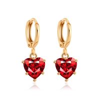 Simple Style Heart Glass Copper Artificial Gemstones sku image 1