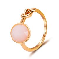 Korea Sweet Knotted Ring Small Fragrance Style Simple Opal Ring Cute Wild Tail Ring Girlfriends Wholesale Nihaojewelry sku image 1