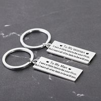 New Key Chain To Emy Womanto Myman Couple Lettering Key Chain Small Pendant Jewelry Wholesale Nihaojewelry main image 4
