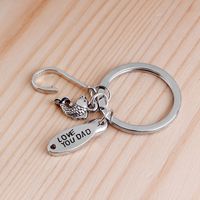 Explosion Models Key Chain Creative Fish Hook Small Fish Letters Love You Dad Pendant Key Chain Gift Accessories Wholesale Nihaojewelry main image 3