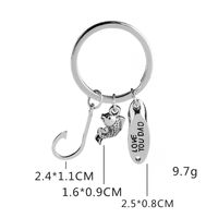 Explosion Models Key Chain Creative Fish Hook Small Fish Letters Love You Dad Pendant Key Chain Gift Accessories Wholesale Nihaojewelry main image 6