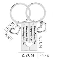 Hot Keychain Couple Keychain Heart-shaped Splicing Keychain Pendant Jewelry Valentine's Day Gift Wholesale Nihaojewelry main image 6