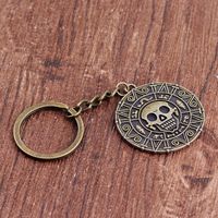 Explosion Keychain Caribbean Pirate Skull Gold Coin Keychain Hot Accessories Gros Nihaojewelry main image 4