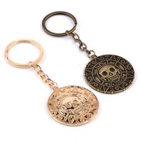 Explosion Keychain Caribbean Pirate Skull Gold Coin Keychain Hot Accessories Wholesale Nihaojewelry main image 6