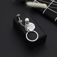Explosion Keychain Personality Fitness Barbell Lettering Loveyou To The Moon Back Keychain Wholesale Nihaojewelry main image 6