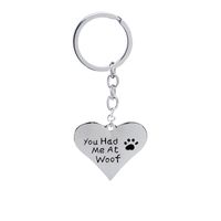 Explosion Keychain English You Had Me At Woof Cute Loving Dog Claw Keychain Accessories Wholesale Nihaojewelry main image 1