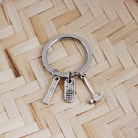 Explosion Key Chain Creative Small Gift Alloy Hammer Ruler Father's Day Key Chain Small Gift Wholesale Nihaojewelry main image 5