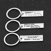 Explosion Keychain Father's Day Gift Keychain Pendant Love You Dad Letter Keychain Wholesale Nihaojewelry main image 3