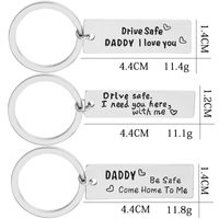 Explosion Keychain Father's Day Gift Keychain Pendant Love You Dad Letter Keychain Wholesale Nihaojewelry main image 6