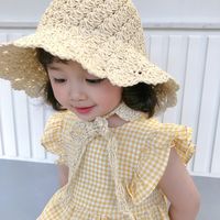 Baby Cap Summer Breathable Children Fisherman Hat Handmade Straw Hat Colorful Hat Straw Adult Sun Hat Tide Wholesale Nihaojewelry main image 6