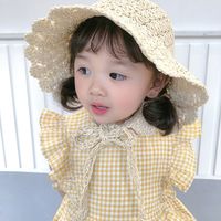 Baby Cap Summer Breathable Children Fisherman Hat Handmade Straw Hat Colorful Hat Straw Adult Sun Hat Tide Wholesale Nihaojewelry main image 5