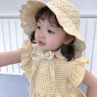 Baby Cap Summer Breathable Children Fisherman Hat Handmade Straw Hat Colorful Hat Straw Adult Sun Hat Tide Wholesale Nihaojewelry main image 4