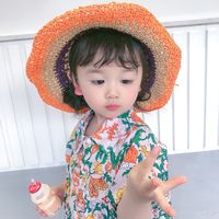 Straw Hat Summer Beach Small Fresh Japanese Sunscreen Child Fisherman Hat Korean Fashion Parent-child Rainbow Hat Wholesale Nihaojewelry main image 4
