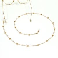 Hot Section Fashion Simple Golden Pearl Peach Heart Glasses Rope Glasses Chain Wholesale Nihaojewelry main image 4