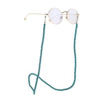 Mode Kette Natürliche 6mm Türkis Perlen Hand Gefertigte Brillen Kette Anti-verlust-kette main image 3