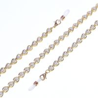 Korean Fashion Hot Section Fashion Simple Golden Peach Heart Pearl Glasses Chain Glasses Chain Wholesale Nihaojewelry main image 5