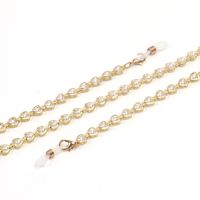 Korean Fashion Hot Section Fashion Simple Golden Peach Heart Pearl Glasses Chain Glasses Chain Wholesale Nihaojewelry main image 6
