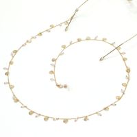 Hot Fashionable Simple Golden Shell Rhinestone Glasses Chain Chain Glasses Chain Wholesale Nihaojewelry main image 1