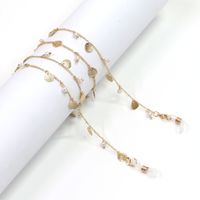 Hot Fashionable Simple Golden Shell Rhinestone Glasses Chain Chain Glasses Chain Chain Al Por Mayor Nihaojewelry main image 3