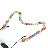 Fashion Colored Acrylic Rubber Paint Mark Long Color Concave Shape Glasses Chain Glasses Rope Wholesale Nihaojewelry main image 3