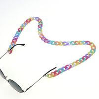 Fashion Colored Acrylic Rubber Paint Mark Long Color Concave Shape Glasses Chain Glasses Rope Wholesale Nihaojewelry main image 5