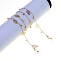 Hot Fashionable Simple Golden Leaves Rhinestone Glasses Chain  Wholesale Nihaojewelry main image 6