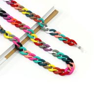 Fashion Colored Acrylic Rubber Paint Mixed Color Concave Shape Glasses Chain Glasses Rope Wholesale Nihaojewelry main image 6
