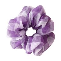 Korean College Style Sub Hair Scrunchies Simple Wild Chiffon Hair Ring Head Rope Check Rubber Band Ring Wholesale Nihaojewelry main image 3
