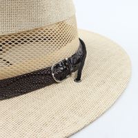 Chapeau D'été Pour Hommes, Chapeau De Soleil Pour Hommes D'âge Moyen Et Âgé, Maille Respirante, Écran Solaire, Chapeau De Jazz, Loisirs De Plein Air, Chapeau De Paille En Gros Nihaojewelry main image 4