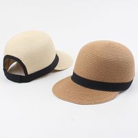 Hat Summer Leisure Wild Straw Hat Korean Fashion Sunshade Equestrian Hat Beach Straw Hat Wholesale Nihaojewelry main image 3
