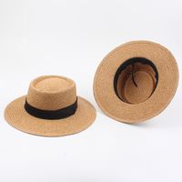 قبعة جديد الصيف البرية الشمس قبعة الأزياء مقعر أعلى شاطىء البحر عطلة قبعة واسعة حافة قبعة القش الترفيه الجملة Nihaojewelry main image 5