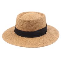 Hat New Summer Wild Sun Hat Fashion Concave Top Seaside Holiday Top Hat Wide Brim Leisure Straw Hat Wholesale Nihaojewelry main image 6