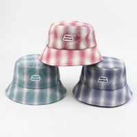 Fisherman Hat Ladies Summer Korean Wild Letter Student Shade Female Hat Fashion Plaid Casual Youth Basin Hat Wholesale Nihaojewelry main image 3