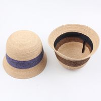New Hat Summer Travel Wild Bucket Hat Street Color Matching Casual Shade Straw Hat Wholesale Nihaojewelry main image 3
