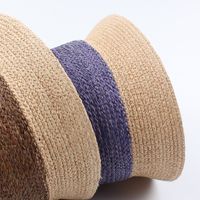 New Hat Summer Travel Wild Bucket Hat Street Color Matching Casual Shade Straw Hat Wholesale Nihaojewelry main image 4