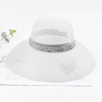 Korean Fashion Small Summer Hat Fragrant Rhinestone Breathable Wild Beach Vacation Hat Foldable Bright Silk Big Along The Fisherman Hat Wholesale Nihaojewelry main image 3