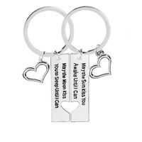 Hot Keychain Couple Keychain Heart-shaped Splicing Keychain Pendant Jewelry Valentine's Day Gift Wholesale Nihaojewelry sku image 1