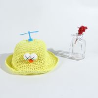 Baby Summer Straw Hat Children's Sun Hat Boy Sunscreen Hat Girl Bamboo Dragonfly Sun Hat Wholesale Nihaojewelry sku image 3