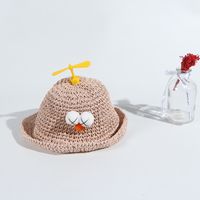 Baby Summer Straw Hat Children's Sun Hat Boy Sunscreen Hat Girl Bamboo Dragonfly Sun Hat Wholesale Nihaojewelry sku image 4