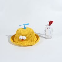 Baby Summer Straw Hat Children's Sun Hat Boy Sunscreen Hat Girl Bamboo Dragonfly Sun Hat Wholesale Nihaojewelry sku image 6