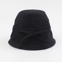 Hat Summer Line Small Edge Basin Hat Literary And Leisure Bowknot Wild Korean Fashion Sun Hat Solid Color Fisherman Hat Wholesale Nihaojewelry sku image 1