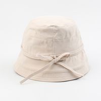 Hat Summer Line Small Edge Basin Hat Literary And Leisure Bowknot Wild Korean Fashion Sun Hat Solid Color Fisherman Hat Wholesale Nihaojewelry sku image 2