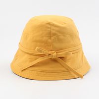 Hat Summer Line Small Edge Basin Hat Literary And Leisure Bowknot Wild Korean Fashion Sun Hat Solid Color Fisherman Hat Wholesale Nihaojewelry sku image 3