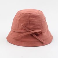 Hat Summer Line Small Edge Basin Hat Literary And Leisure Bowknot Wild Korean Fashion Sun Hat Solid Color Fisherman Hat Wholesale Nihaojewelry sku image 4
