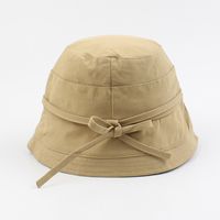 Hat Summer Line Small Edge Basin Hat Literary And Leisure Bowknot Wild Korean Fashion Sun Hat Solid Color Fisherman Hat Wholesale Nihaojewelry sku image 5