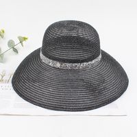 Korean Fashion Small Summer Hat Fragrant Rhinestone Breathable Wild Beach Vacation Hat Foldable Bright Silk Big Along The Fisherman Hat Wholesale Nihaojewelry sku image 1