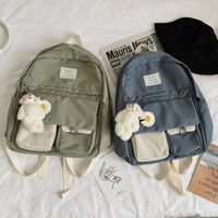 Korean Fashion College Style Vintage Feeling Girl Hit Color School Bag Wild Student Backpack  Wholesale Nihaojewelry main image 4