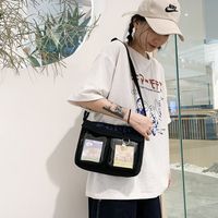 Cute Cartoon Transparent Canvas Bag Korean Chic Student Wild Class Package Wholesale Nihaojewelry sku image 2