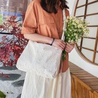 Summer New Lace Daisy Fashion Personality Fold Strap Niche Design Shoulder Messenger Bag  Wholesale Nihaojewelry sku image 1